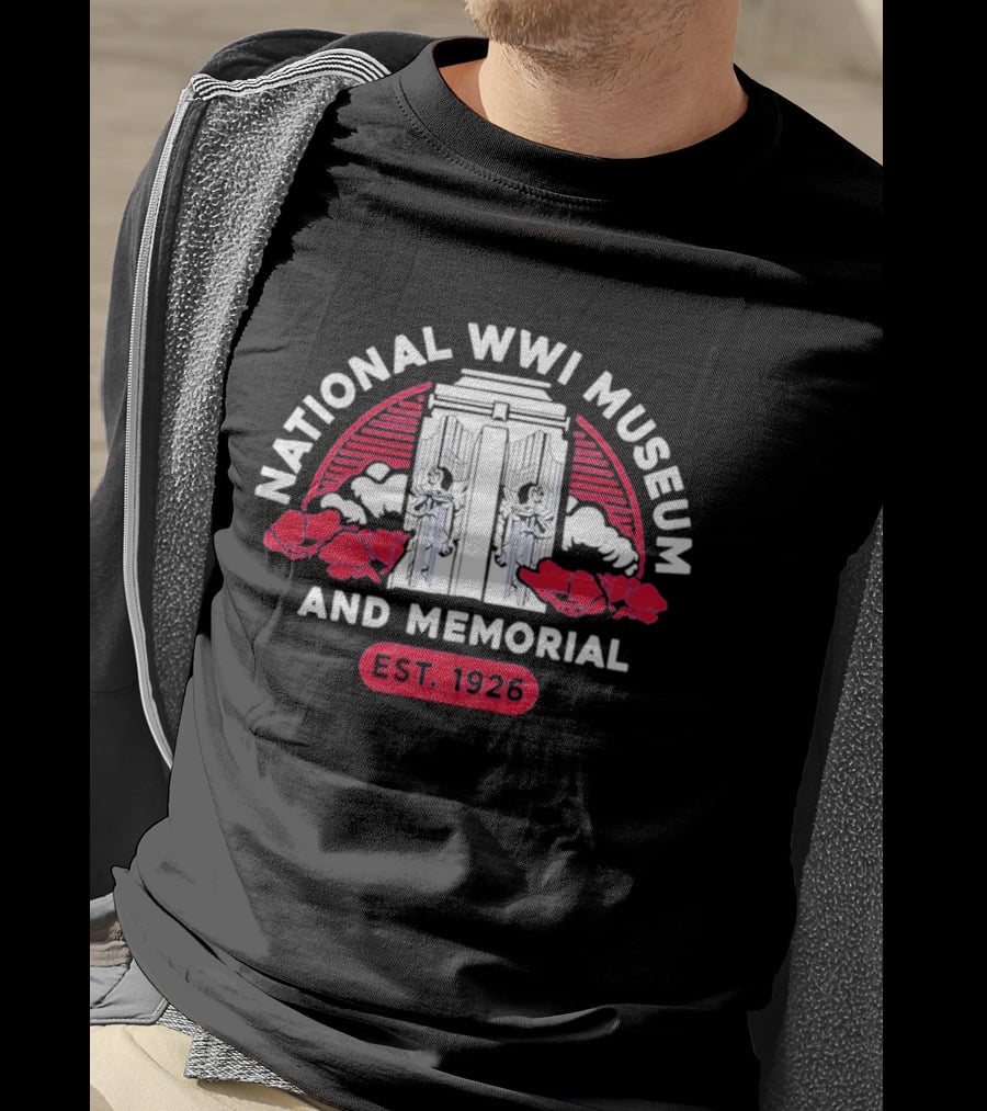 National WW1 Museum And Memorial EST 1926 Poppies Arch T-Shirt