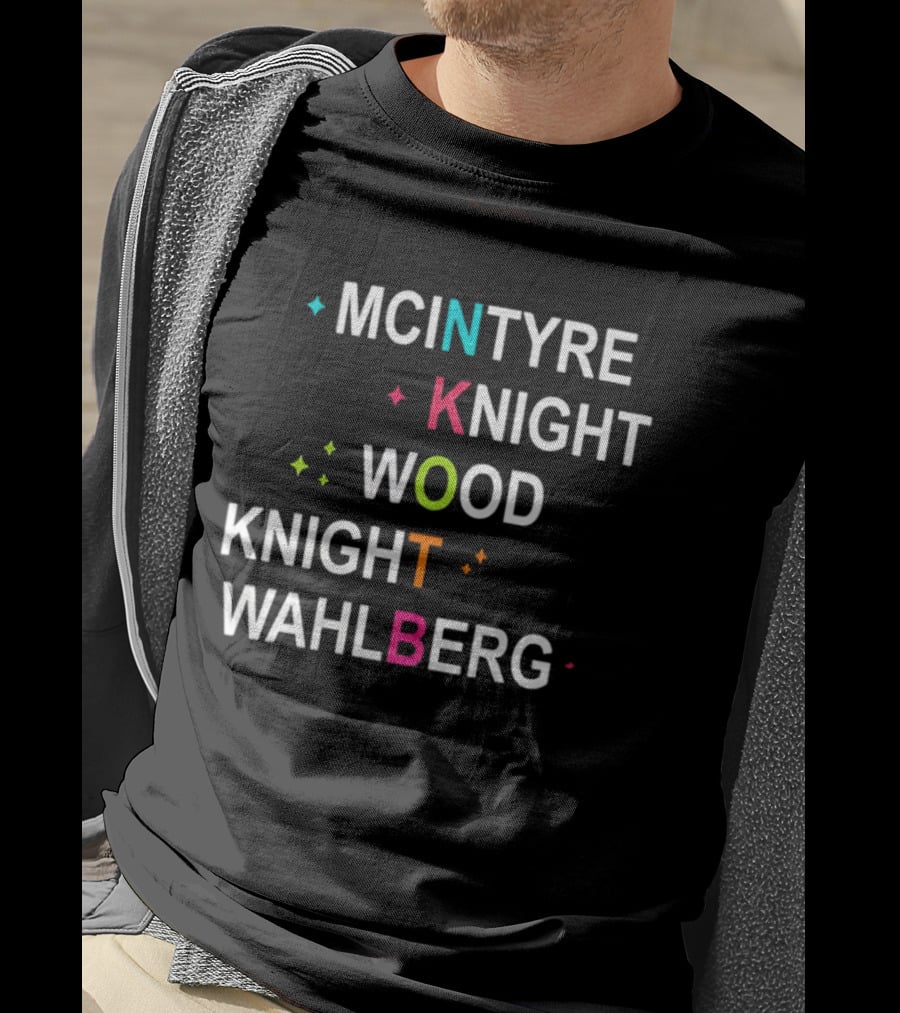 NKOTB McIntyre Knight Wood Wahlberg Colorful T-Shirt