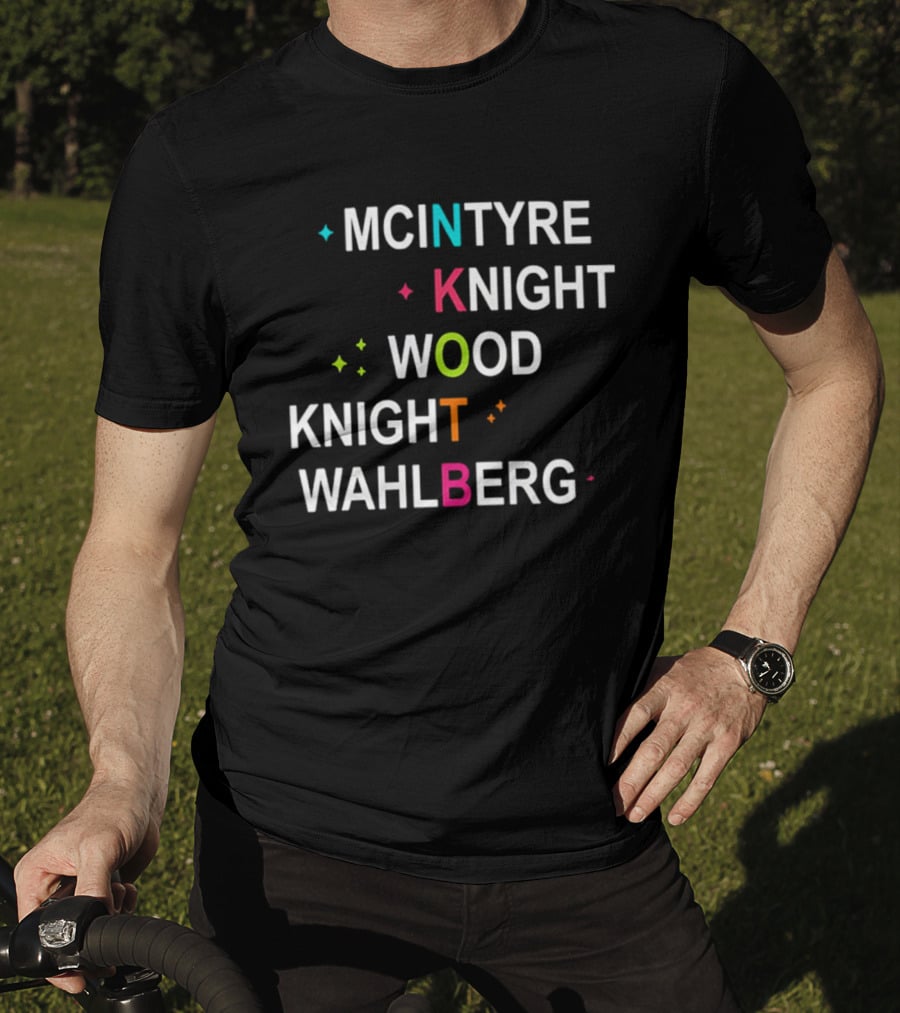 NKOTB McIntyre Knight Wood Wahlberg Colorful T-Shirt