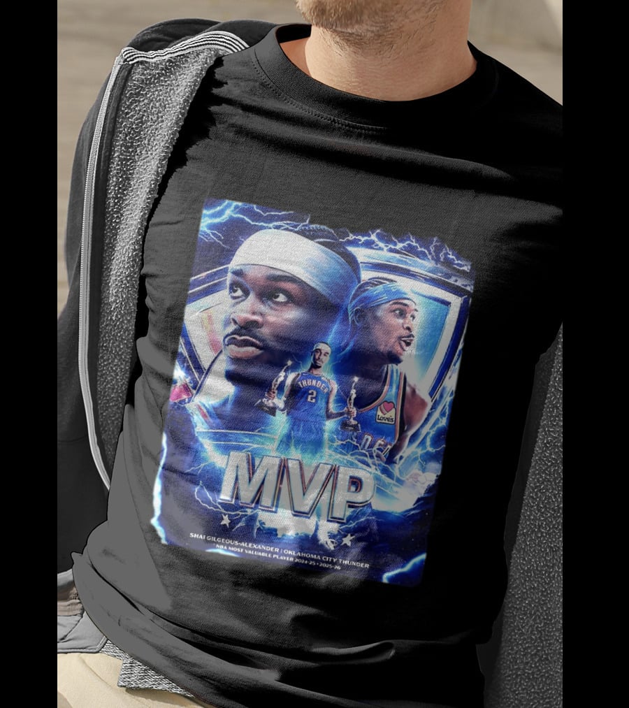 Shai Gilgeous Alexander Oklahoma City Thunder MVP NBA Most Valuable Player 2024 25 2025 26 T-Shirt
