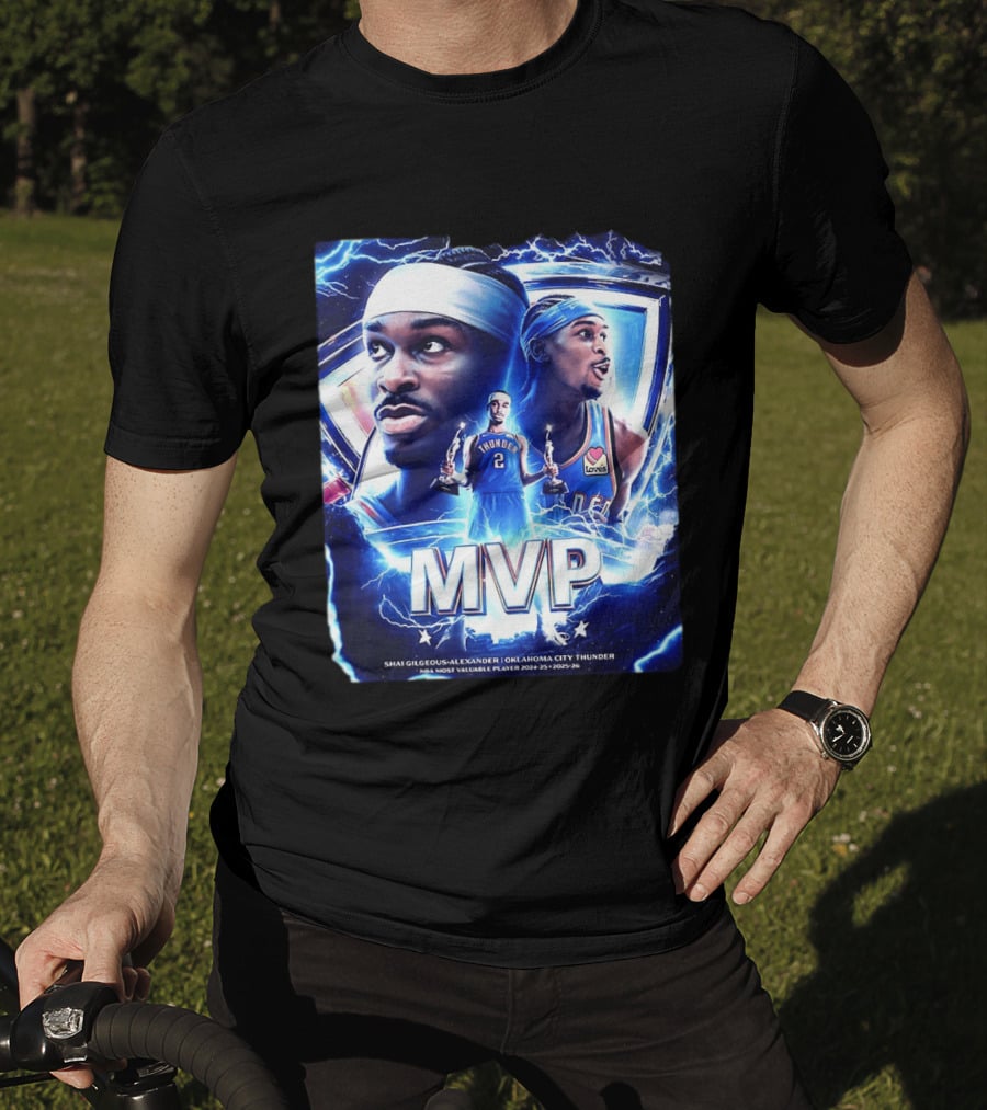 Shai Gilgeous Alexander Oklahoma City Thunder MVP NBA Most Valuable Player 2024 25 2025 26 T-Shirt