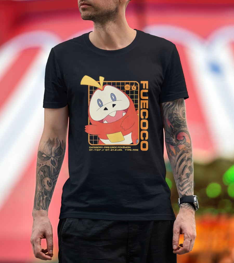 Fuecoco Fire Croc Pokémon Character Art Kanto Region T-Shirt