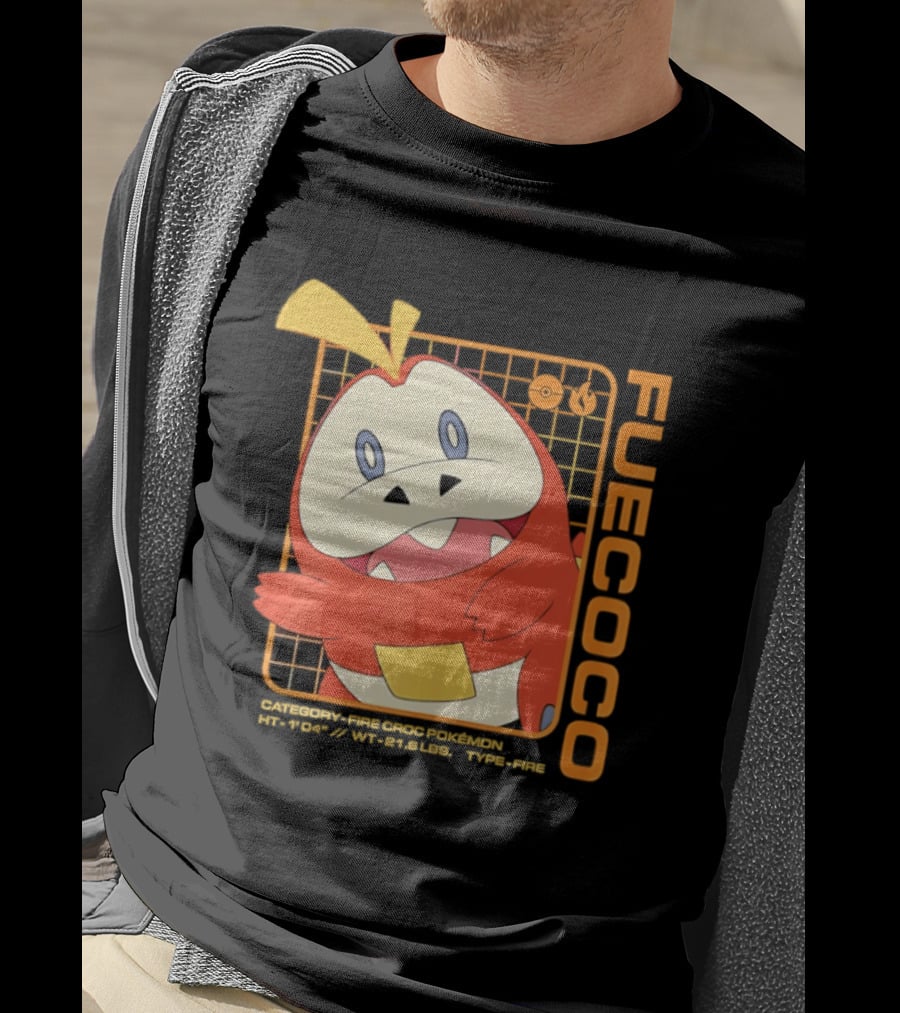 Fuecoco Fire Croc Pokémon Character Art Kanto Region T-Shirt