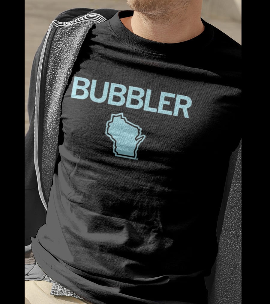 Bubbler Wisconsin Map T-Shirt