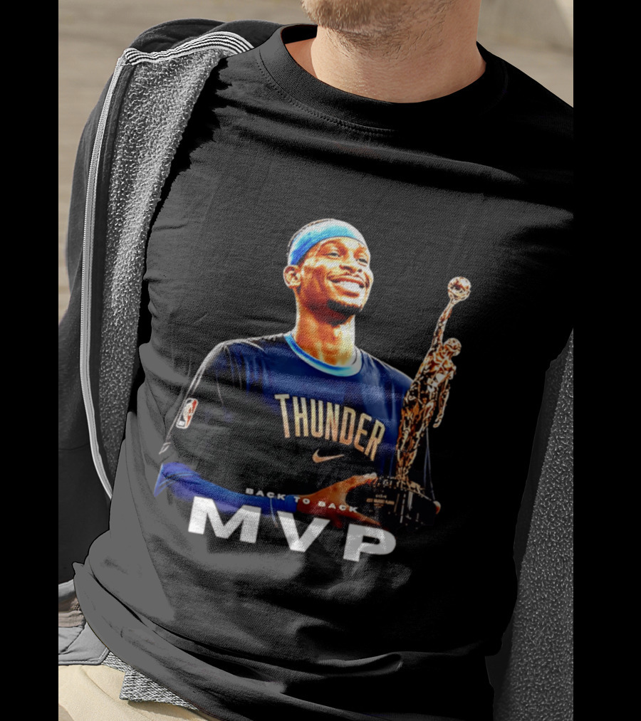 2026 MVP Back 2 Back Shai Gilgeous Alexander OKC Thunder T-Shirt