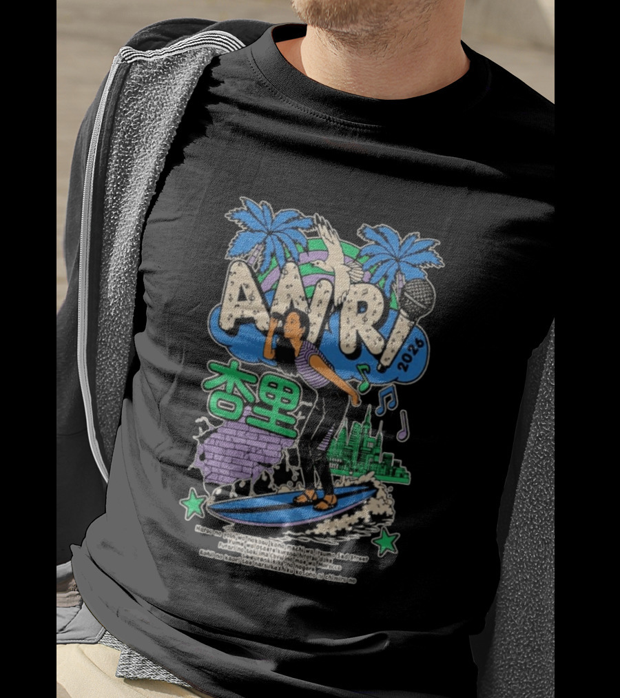 ANRI Brooklyn NY 2026 Surfing Music Vibes T-Shirt