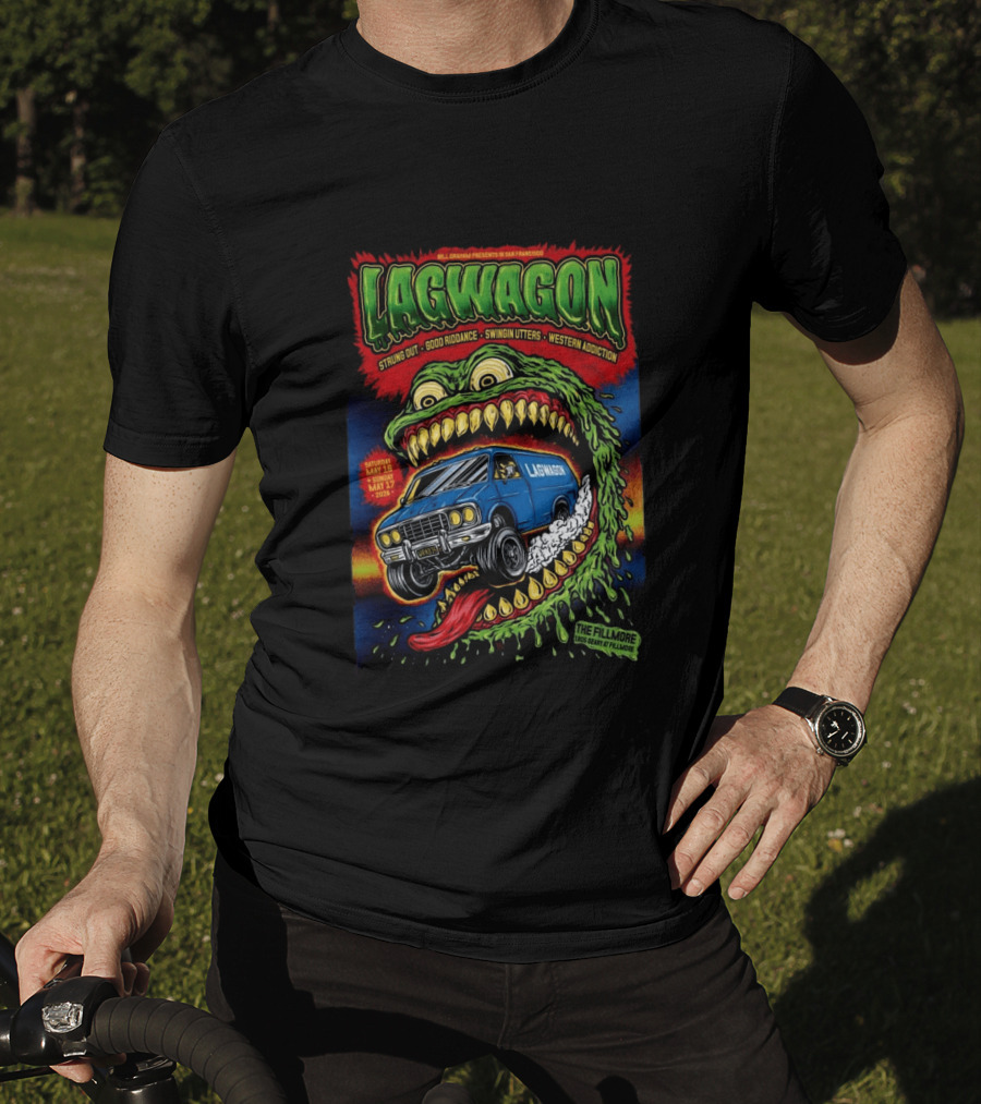 Bill Graham Presents Lagwagon Strung Out Good Riddance Swingin Utters Western Addiction The Fillmore San Francisco May 16 17 2026 Van Monster T-Shirt