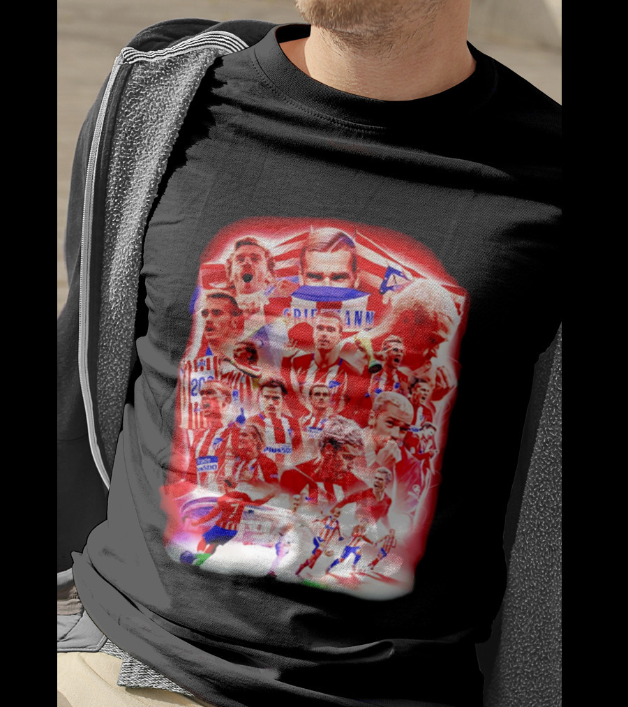 Atlético De Madrid Antoine Griezmann Fan Collage 2026 T-Shirt