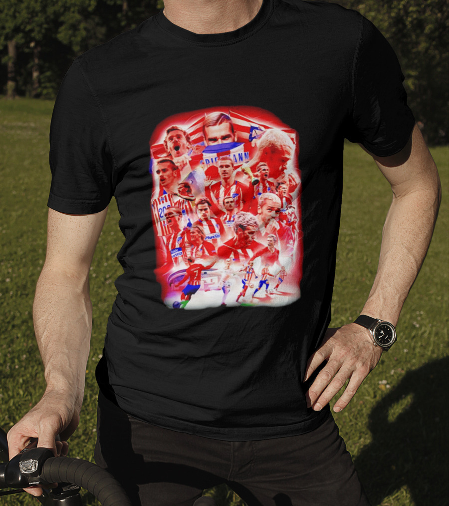 Atlético De Madrid Antoine Griezmann Fan Collage 2026 T-Shirt