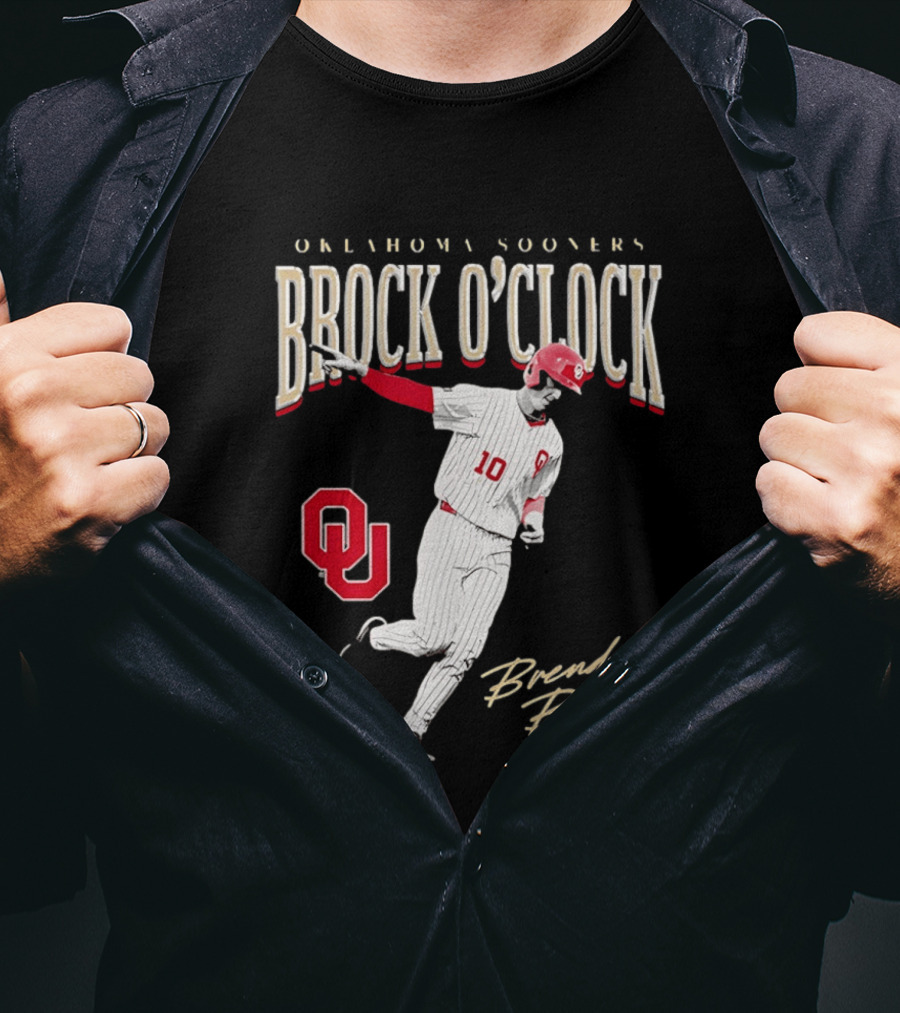 Brendan Brock Oklahoma Sooners Brock O' Baseball T-Shirt