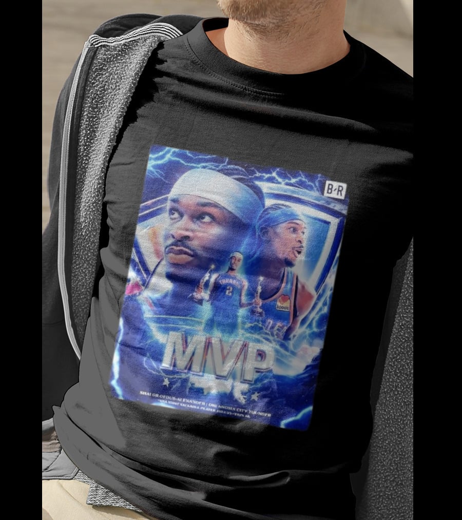 Shai Gilgeous Alexander MVP Thunder 2024 Electrifying Tribute B/R Edition T-Shirt