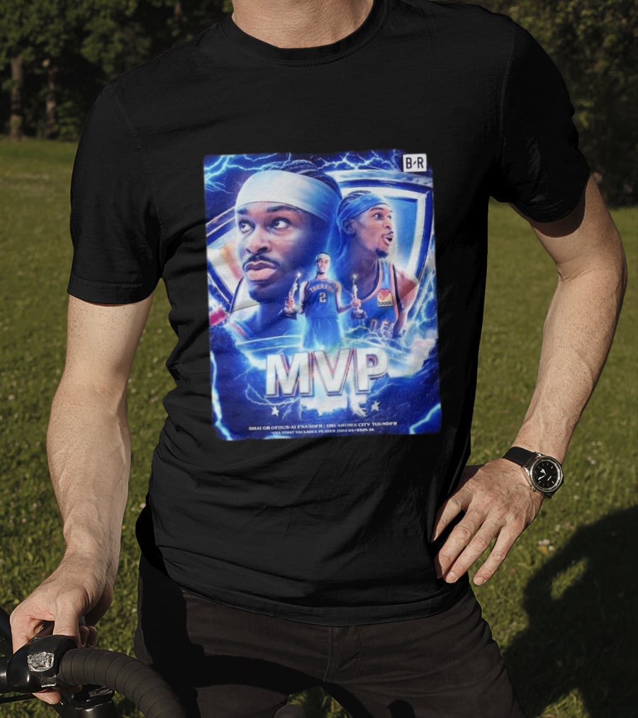 Shai Gilgeous Alexander MVP Thunder 2024 Electrifying Tribute B/R Edition T-Shirt
