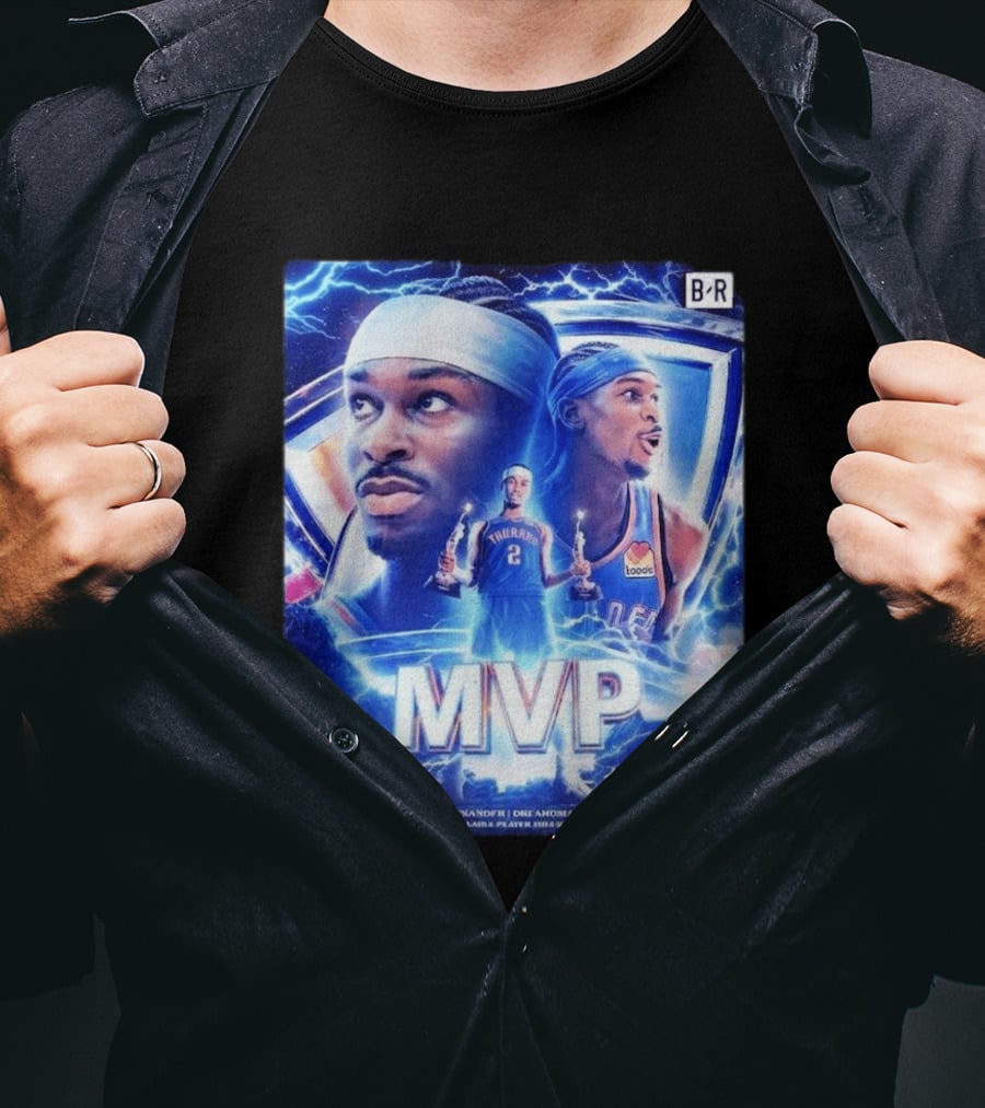 Shai Gilgeous Alexander MVP Thunder 2024 Electrifying Tribute B/R Edition T-Shirt