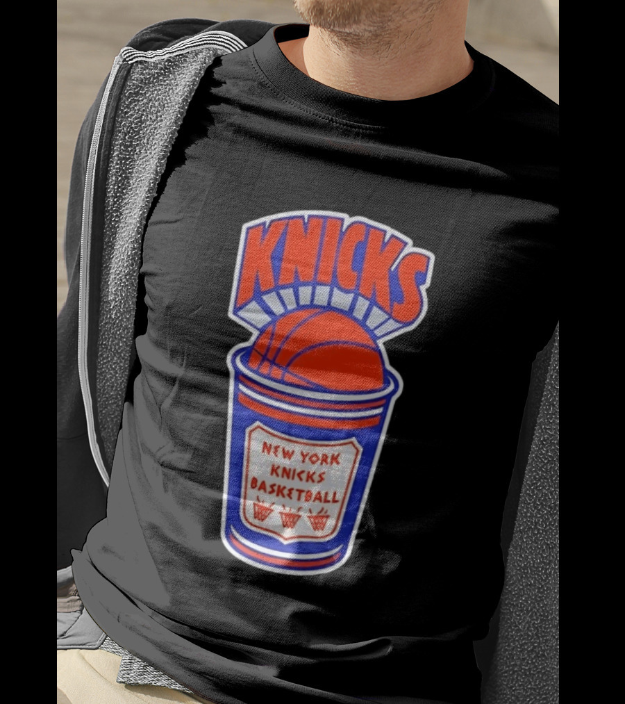 New York Knicks Basketball Orange Cup Knicks T-Shirt