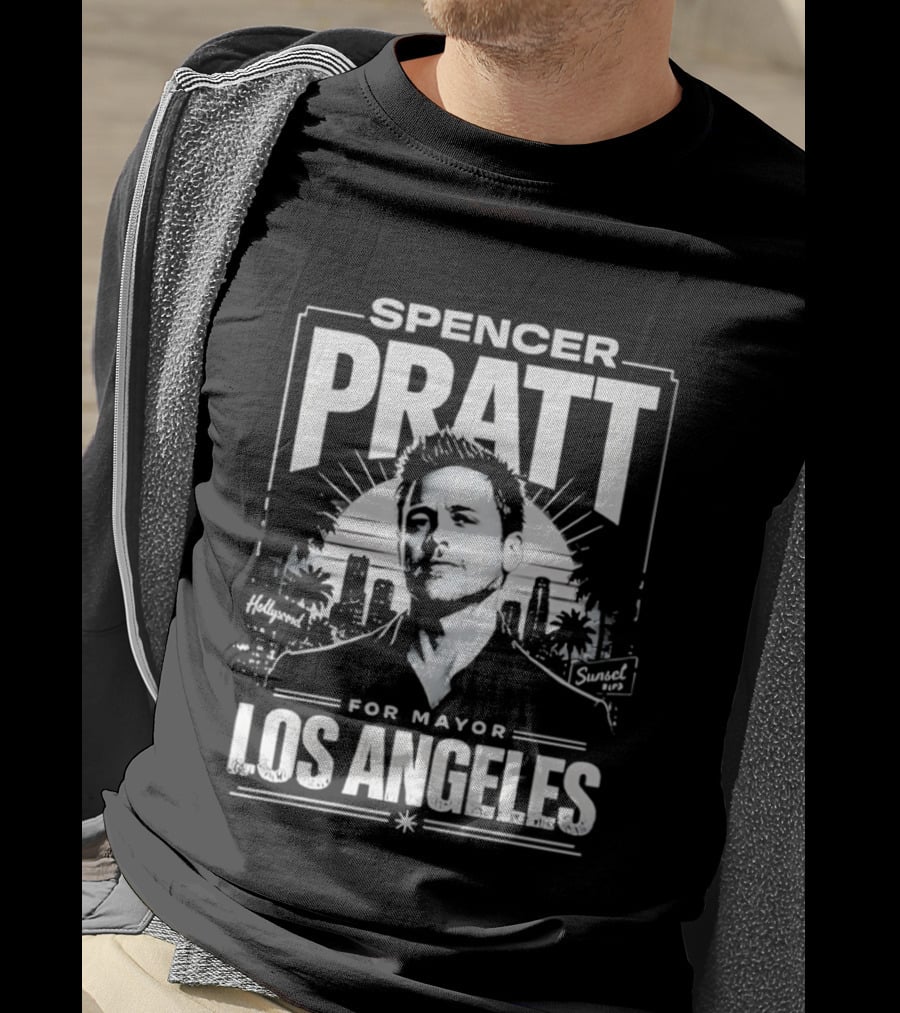 Spencer Pratt For Mayor Los Angeles City Skyline T-Shirt