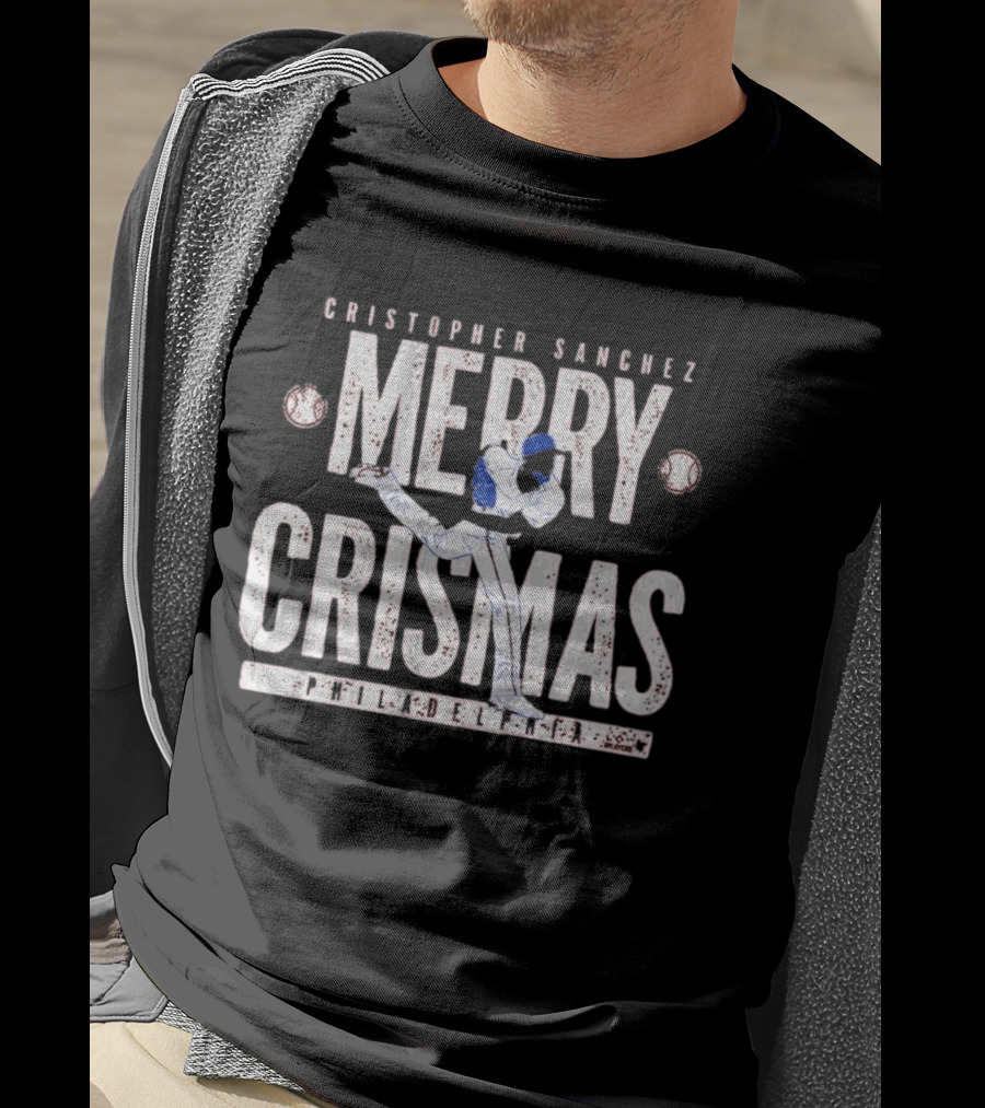 Philadelphia Phillies Cristopher Sanchez Merry Crismas Baseball Pitcher T-Shirt