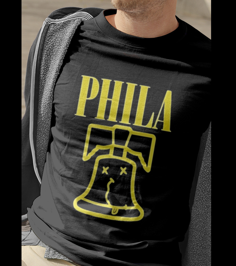 Phila Liberty Bell Icon With Smells Like Philly Spirit T-Shirt
