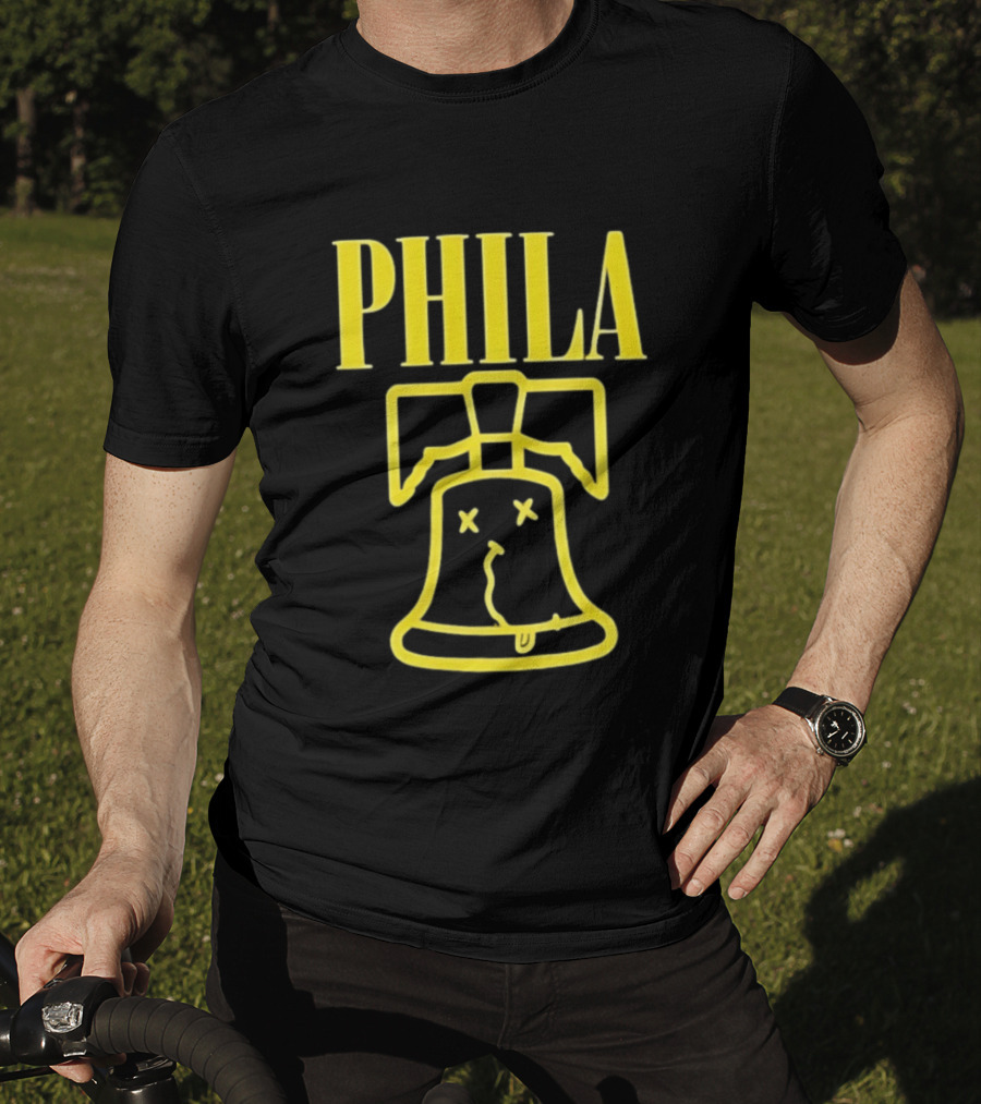 Phila Liberty Bell Icon With Smells Like Philly Spirit T-Shirt