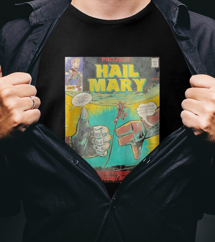 Project Hail Mary Comic Cover An Unlikely Friendship An Impossible Mission T-Shirt