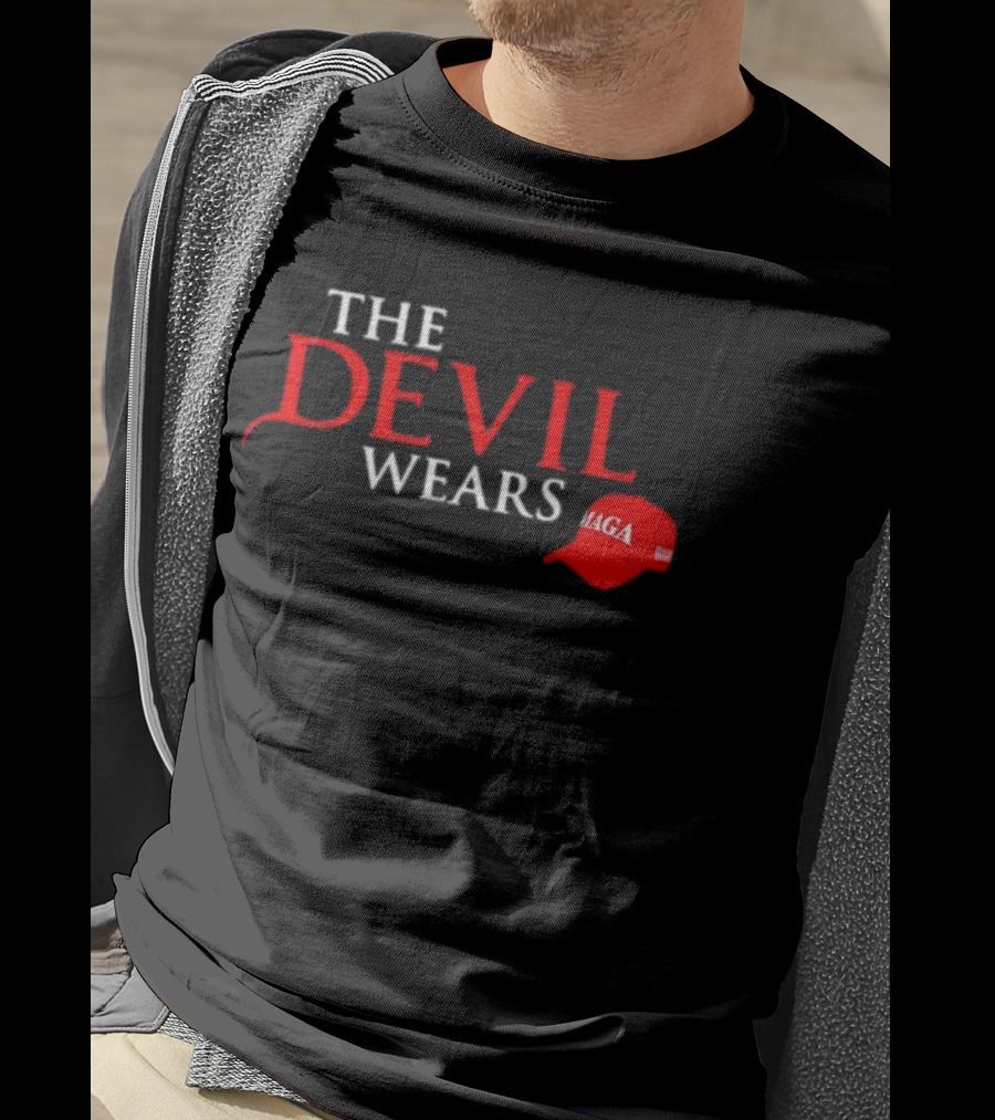 The Devil Wears MAGA Hat Red T-Shirt