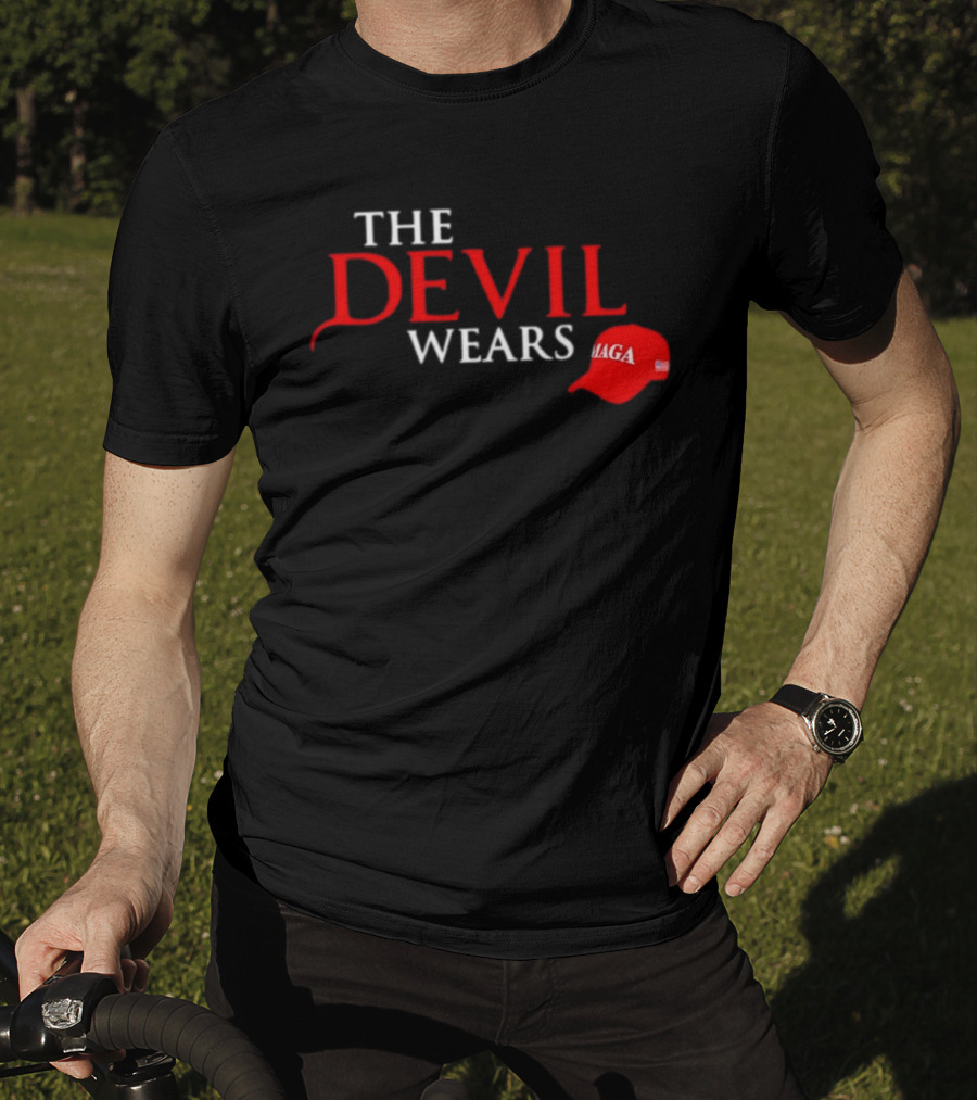 The Devil Wears MAGA Hat Red T-Shirt