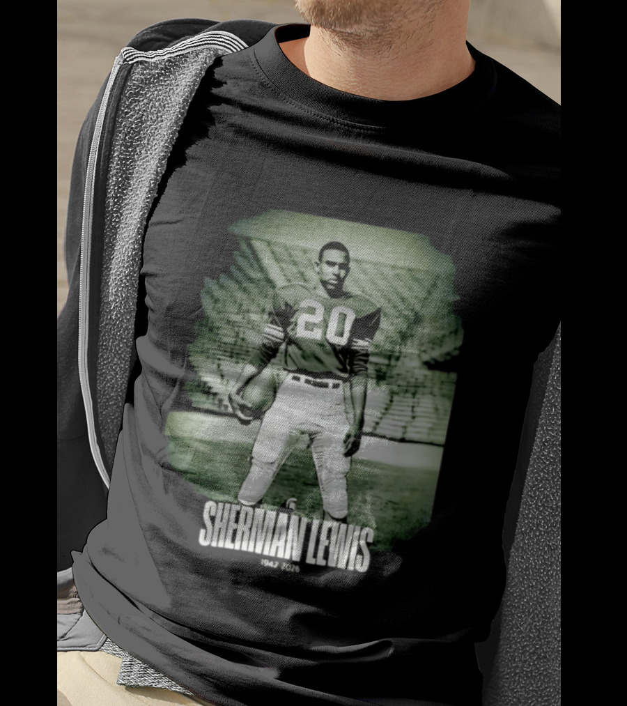 Sherman Lewis 1942 2026 Legendary Number 20 Football T-Shirt