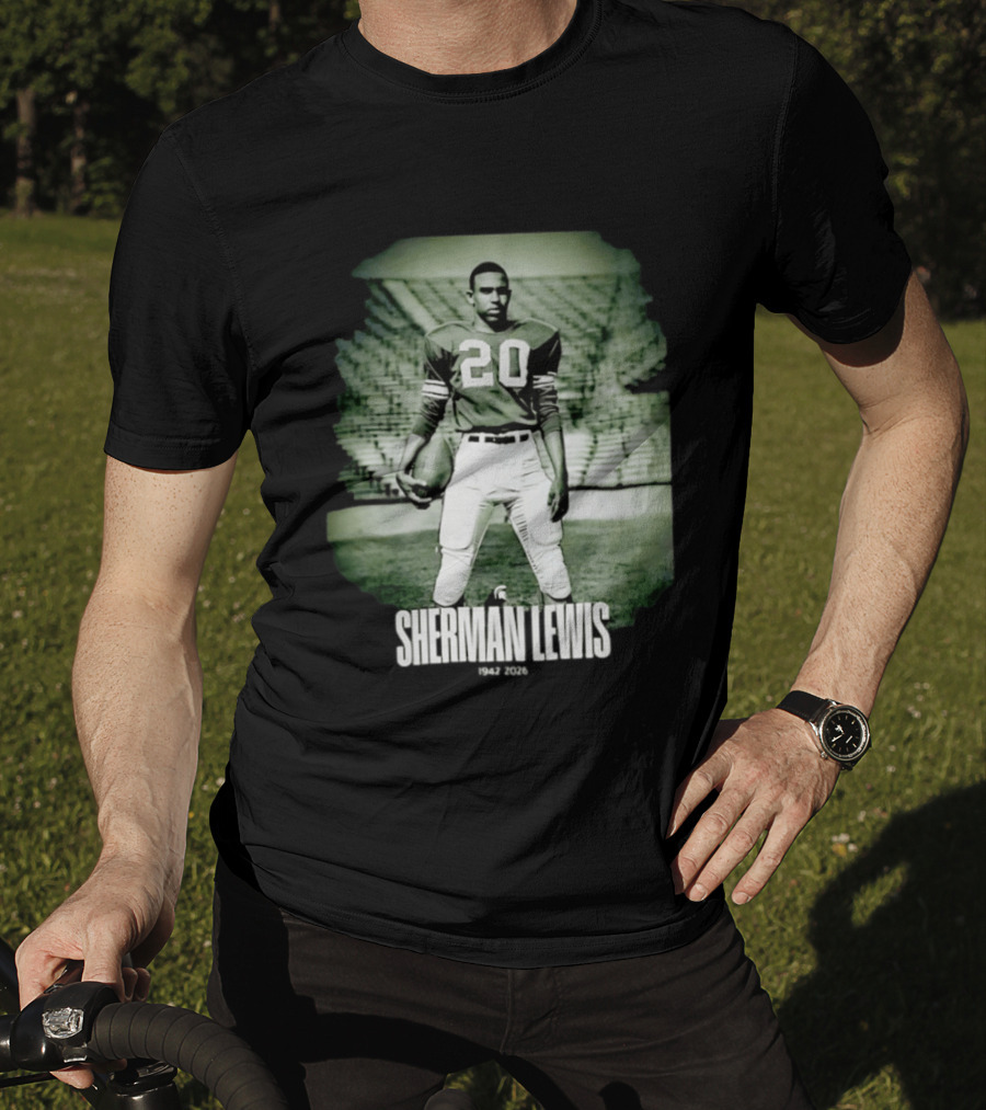 Sherman Lewis 1942 2026 Legendary Number 20 Football T-Shirt