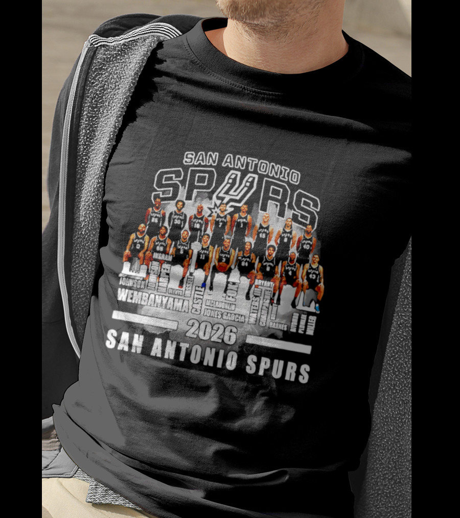 San Antonio Spurs Players 2026 Names Lineup T-Shirt