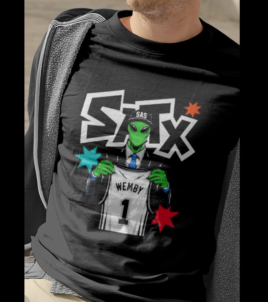 SATX SAS Wemby Alien Holding Wemby 1 Jersey T-Shirt