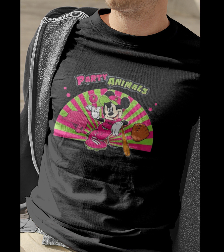 Savannah Party Animals Mickey Mouse Baseball Fun 2026 T-Shirt