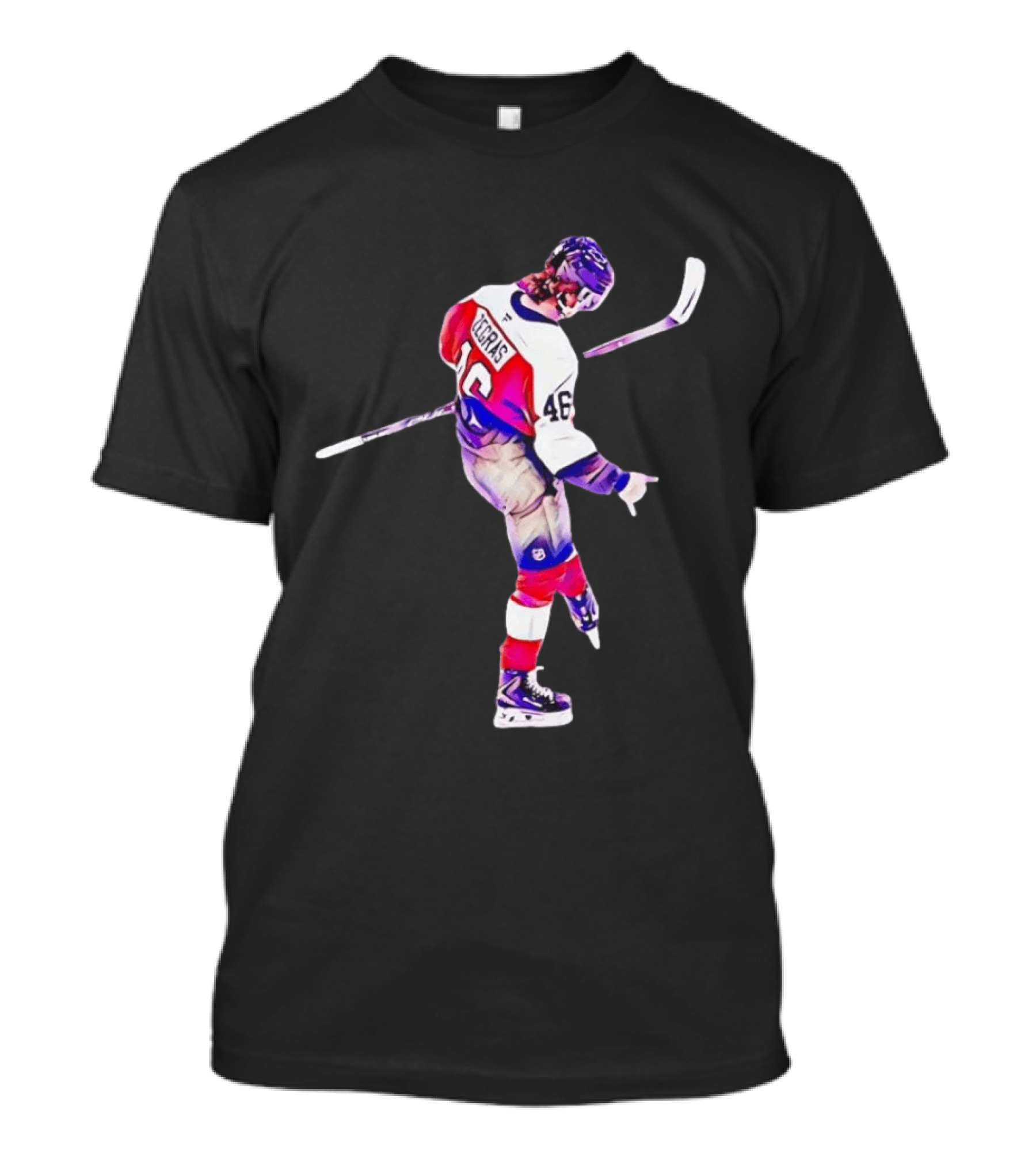 Trevor Zegras 46 Anaheim Ducks Hockey Celebration T-Shirt