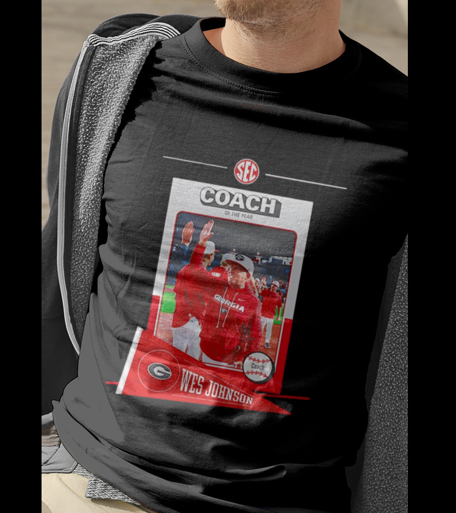 Georgia Bulldogs Wes Johnson SEC Coach Of The Year 2026 T-Shirt