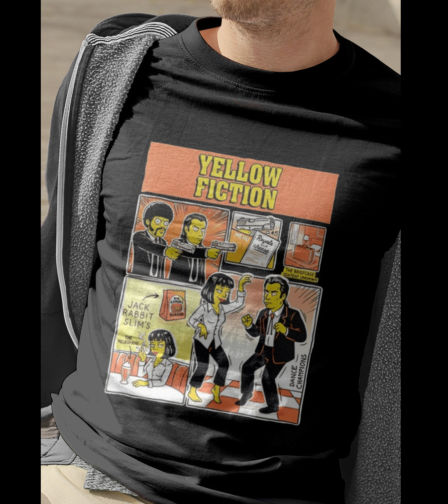 Yellow Fiction Royale Cheese Dance Champions Jack Rabbit Slim's T-Shirt