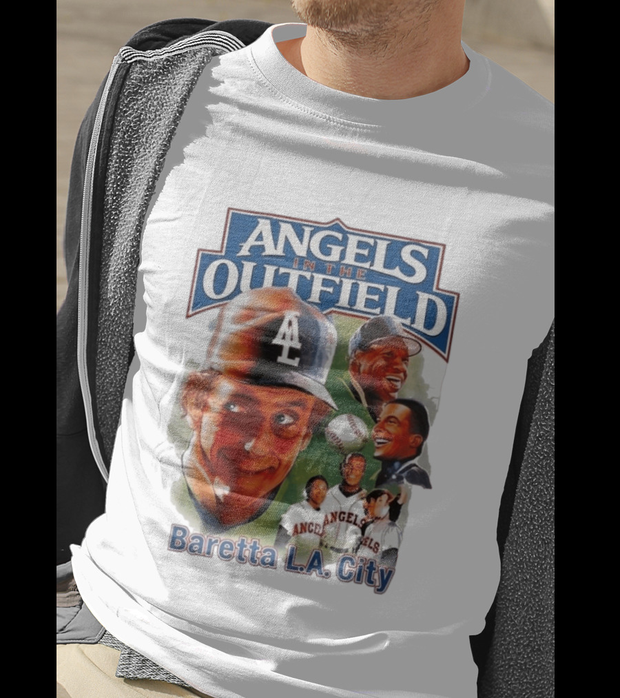 Angels In The Outfield Baretta LA City Players Baseball Movie T-Shirt