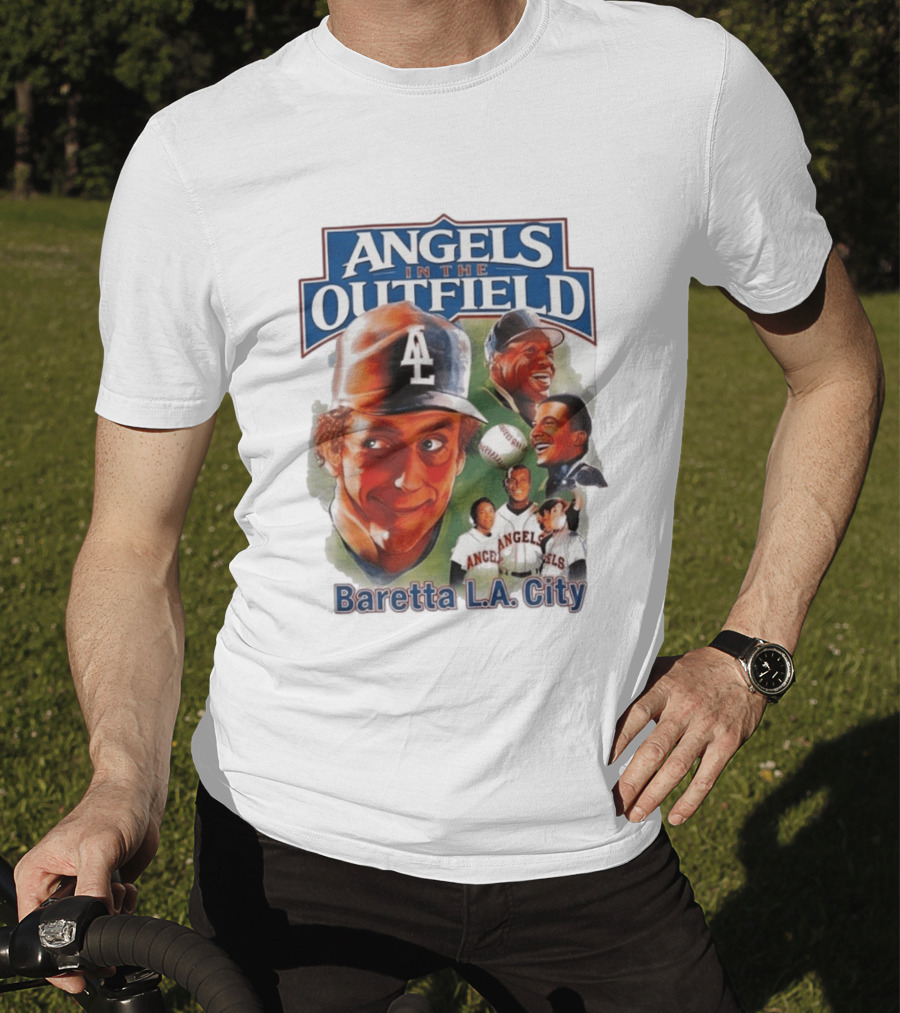 Angels In The Outfield Baretta LA City Players Baseball Movie T-Shirt