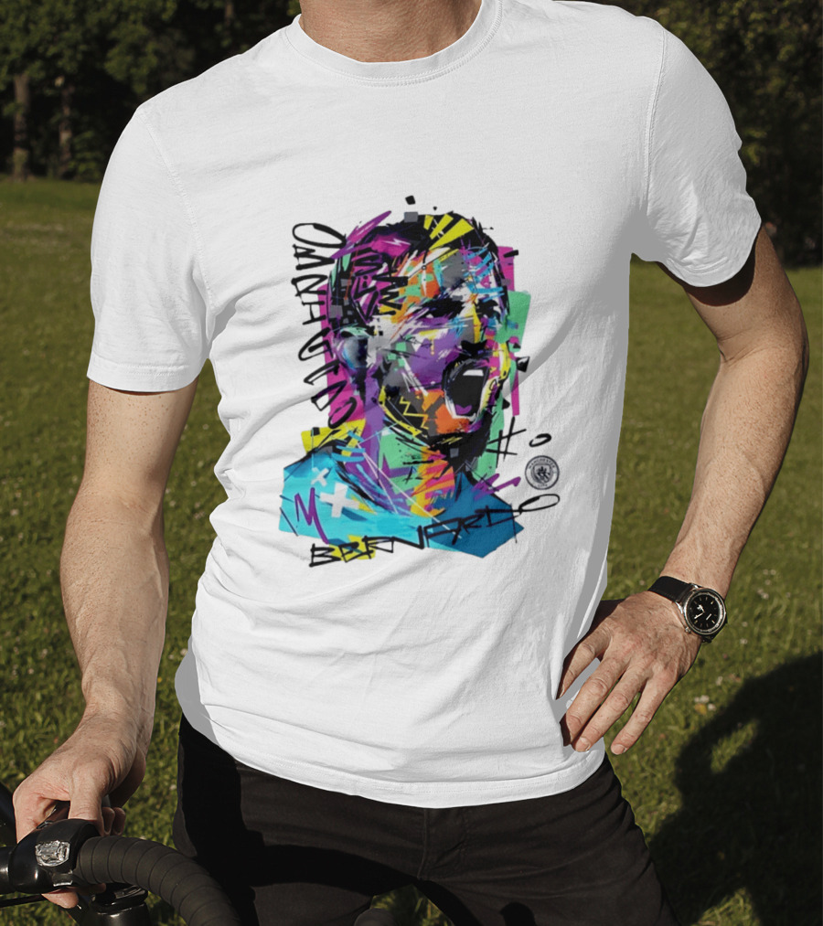 Bernardo Silva Manchester City FC 2026 Dynamic Paint Explosion T-Shirt