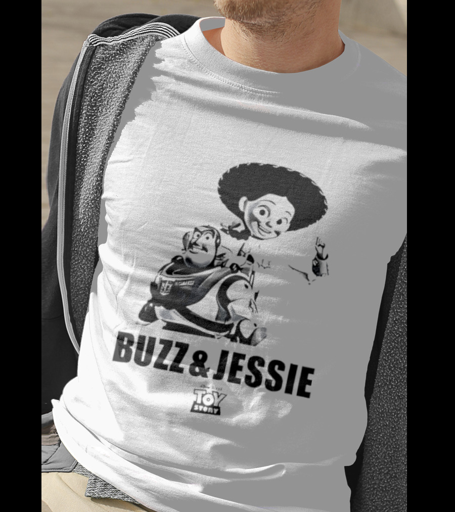 Buzz Lightyear Jessie Toy Story Disney Cartoon Characters T-Shirt