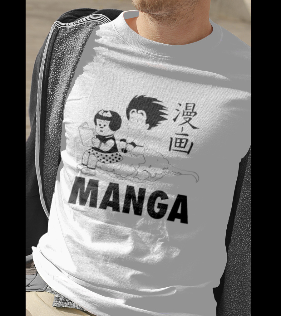 Manga Characters Riding Nimbus Cloud Goku T-Shirt