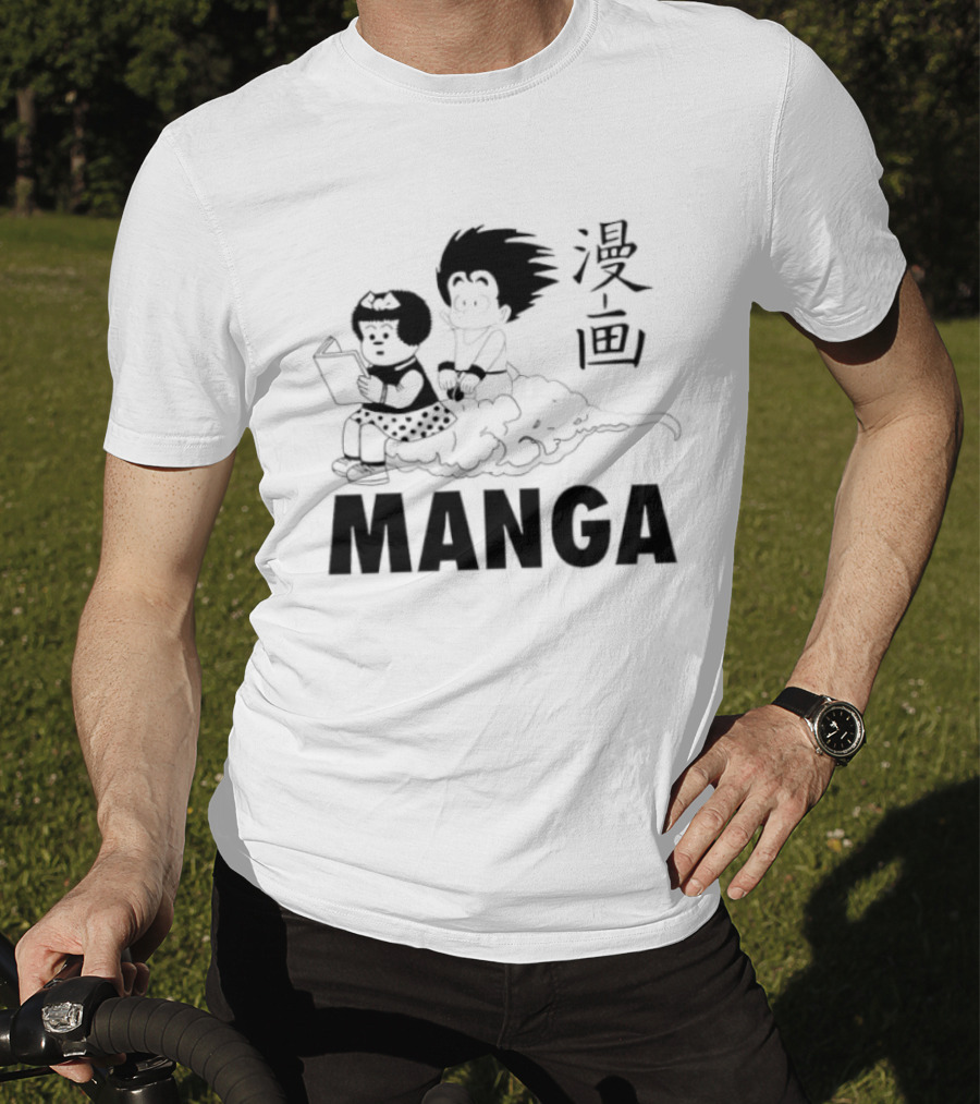 Manga Characters Riding Nimbus Cloud Goku T-Shirt
