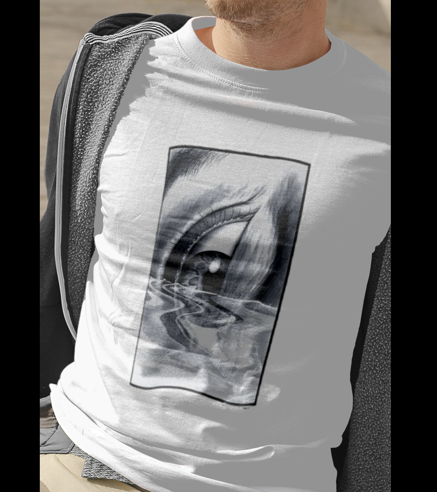 Drowning Eye 1997 Monochrome Reflection Water Ripple T-Shirt