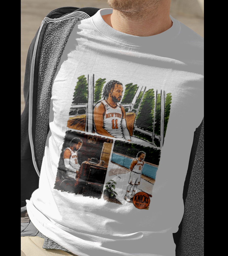 Jalen Brunson New York Knicks NBA Mexico Waiting For The Next Victim Meme T-Shirt