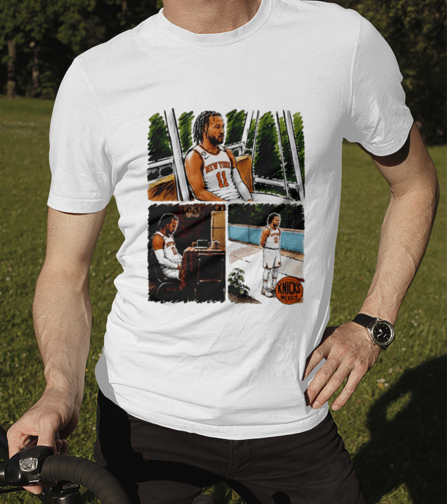 Jalen Brunson New York Knicks NBA Mexico Waiting For The Next Victim Meme T-Shirt