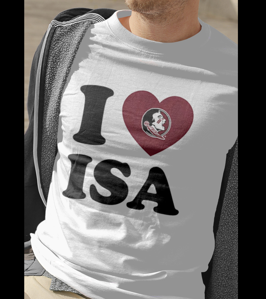 I Love Florida State Seminoles Heart ISA T-Shirt