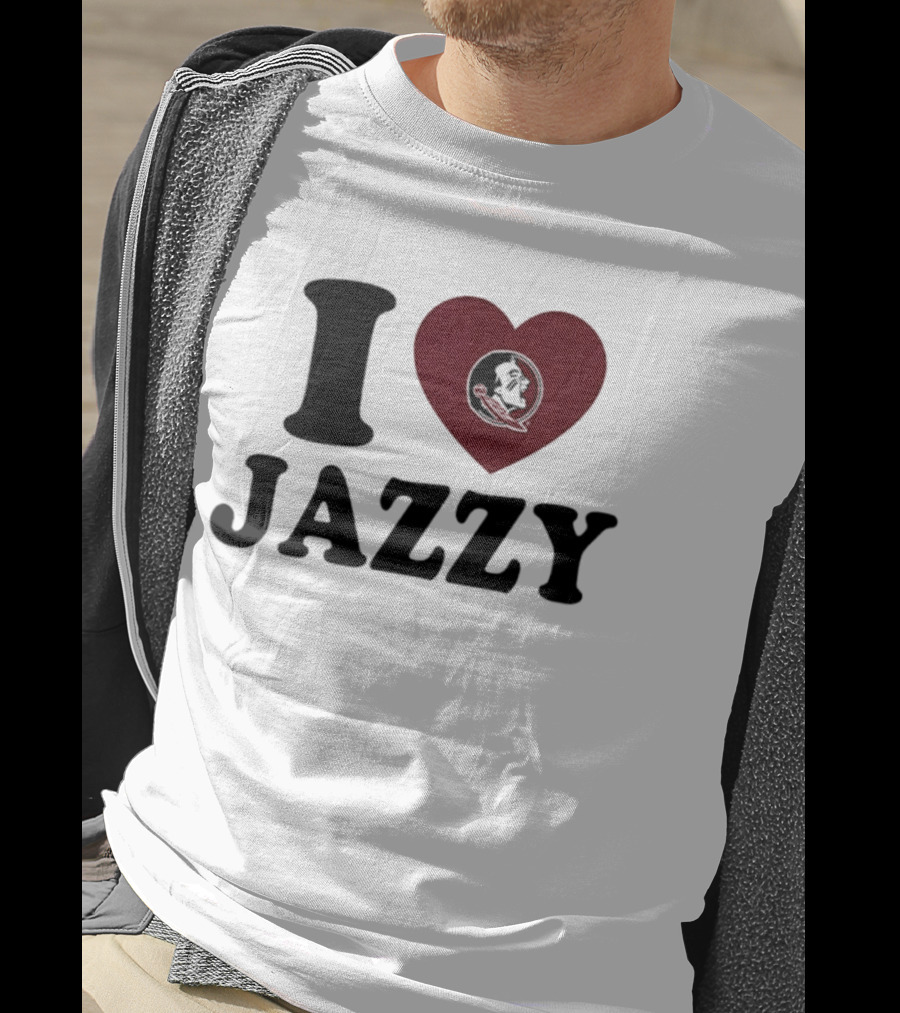 I Love Jazzy Florida State Heart Fan Pride T-Shirt