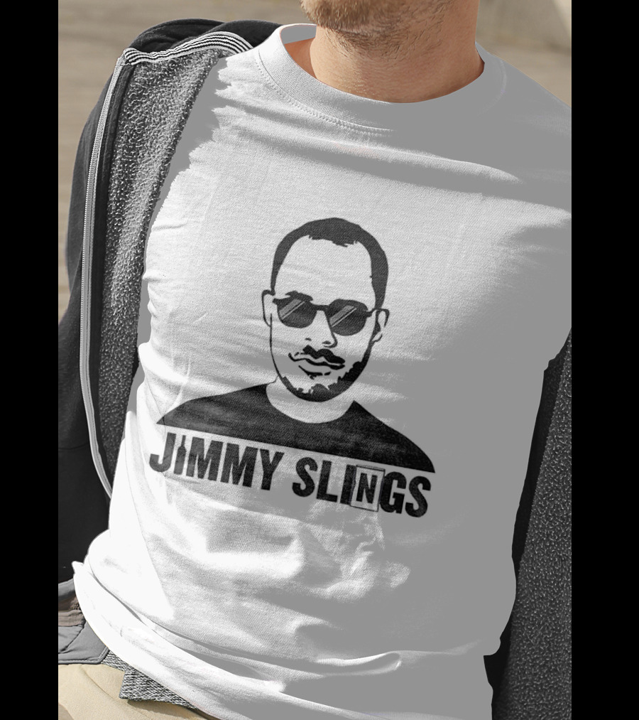 Jimmy Slings Sketch Portrait With Sunglasses T-Shirt