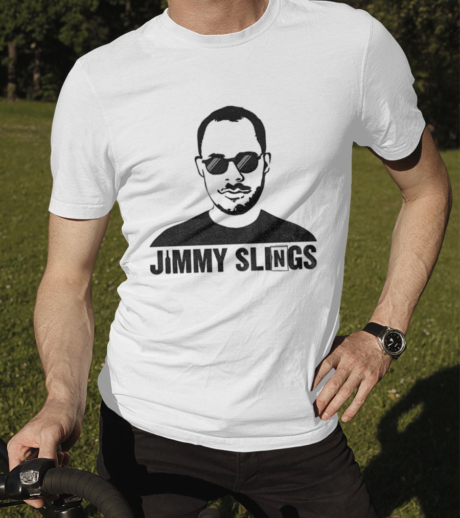 Jimmy Slings Sketch Portrait With Sunglasses T-Shirt
