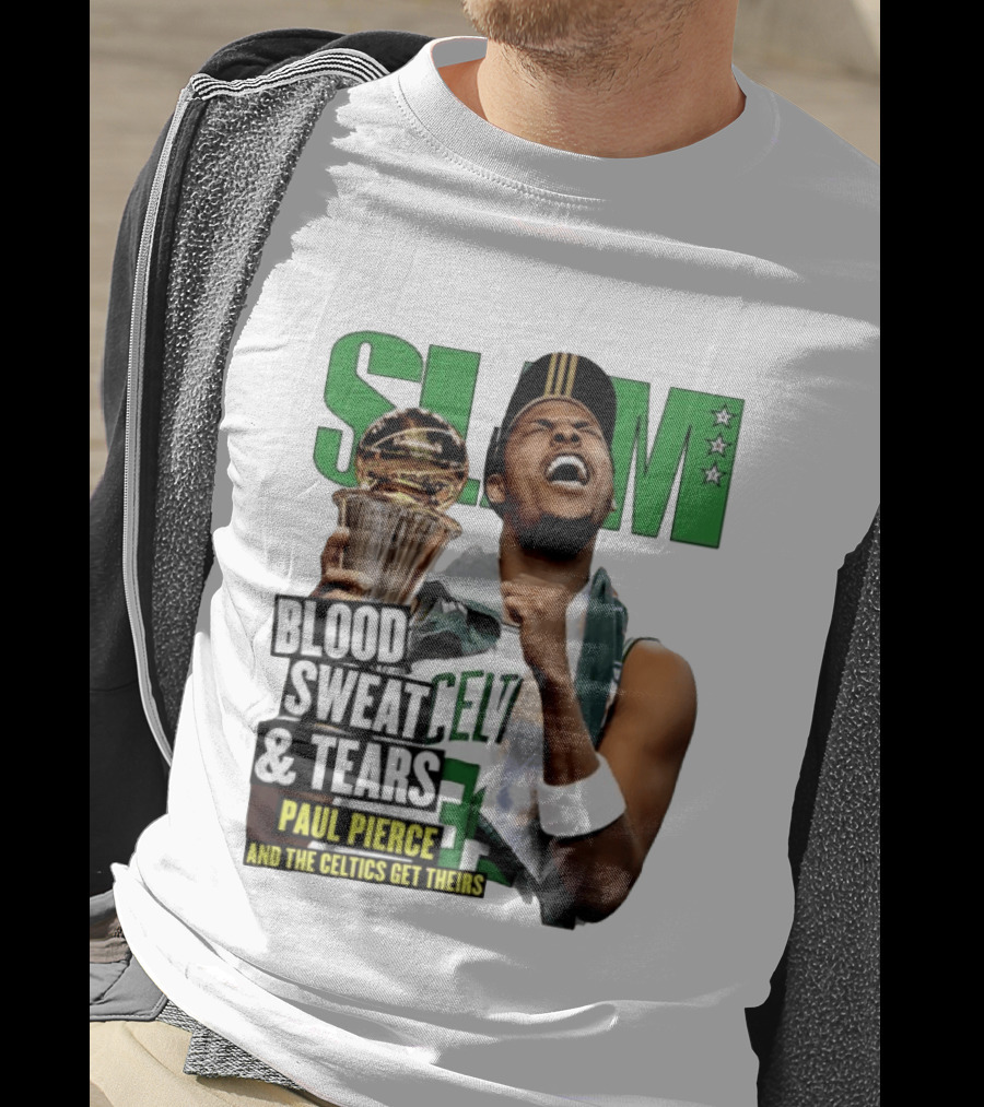 Paul Pierce SLAM Blood Sweat & Tears Celtics Champions T-Shirt