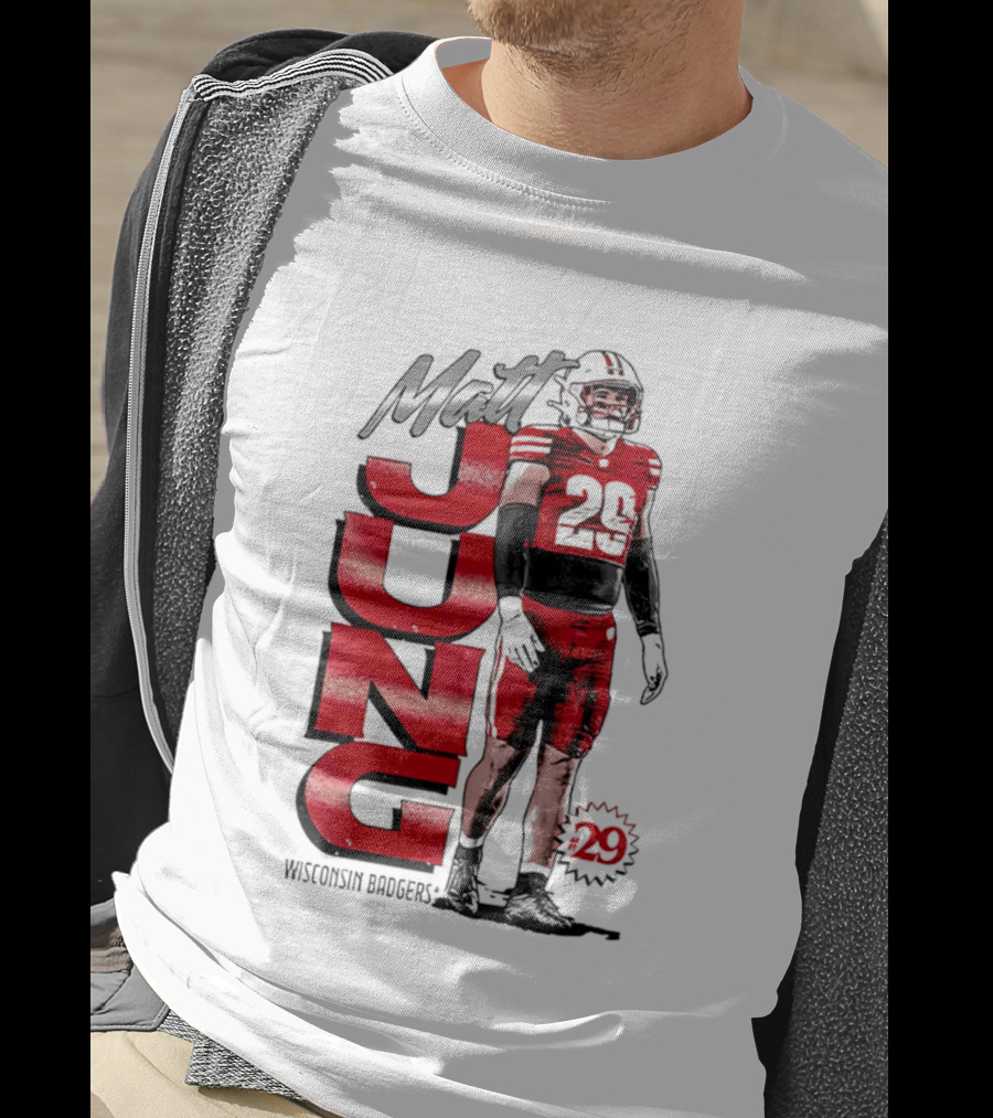 Matt Jung Wisconsin Badgers Football NCAA 29 T-Shirt