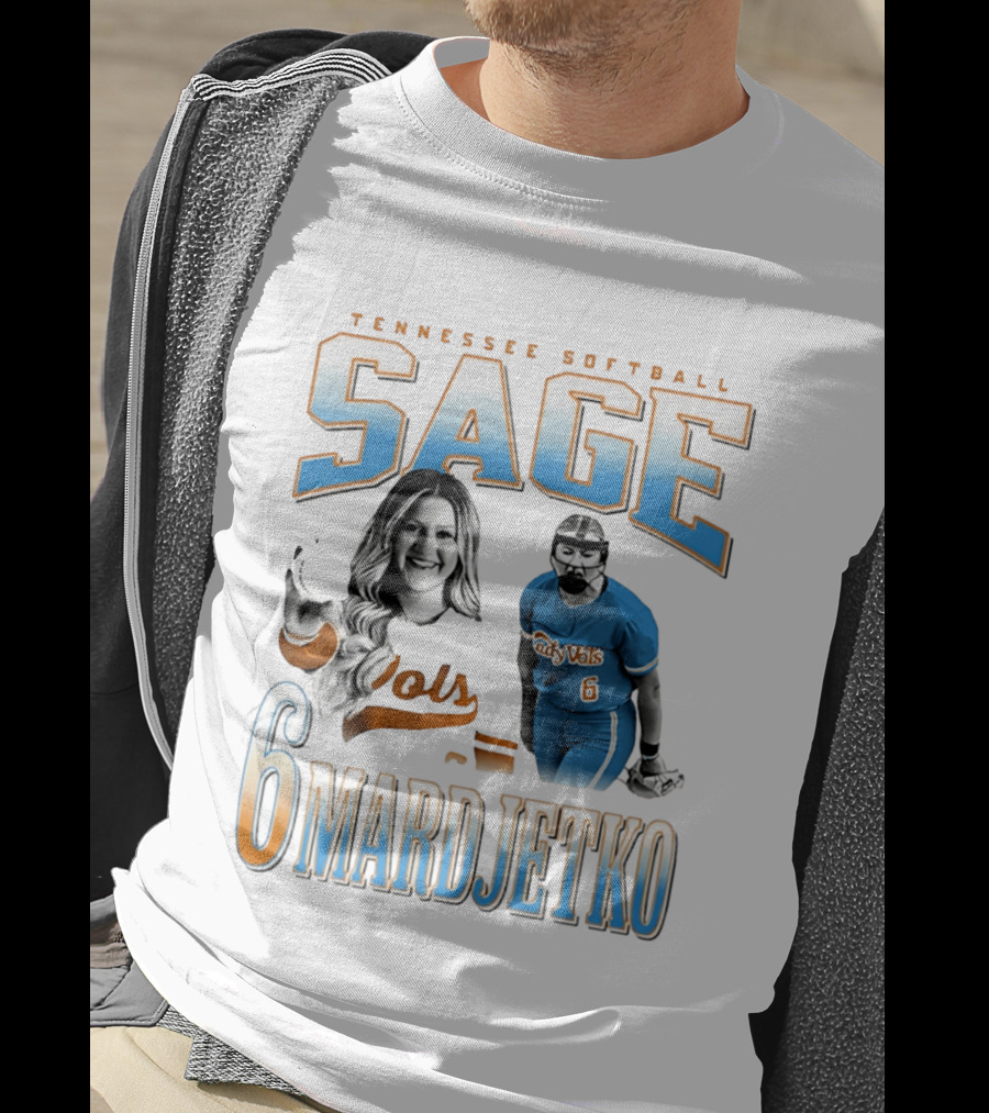 Tennessee Softball Sage Mardjetko 6 Lady Vols T-Shirt