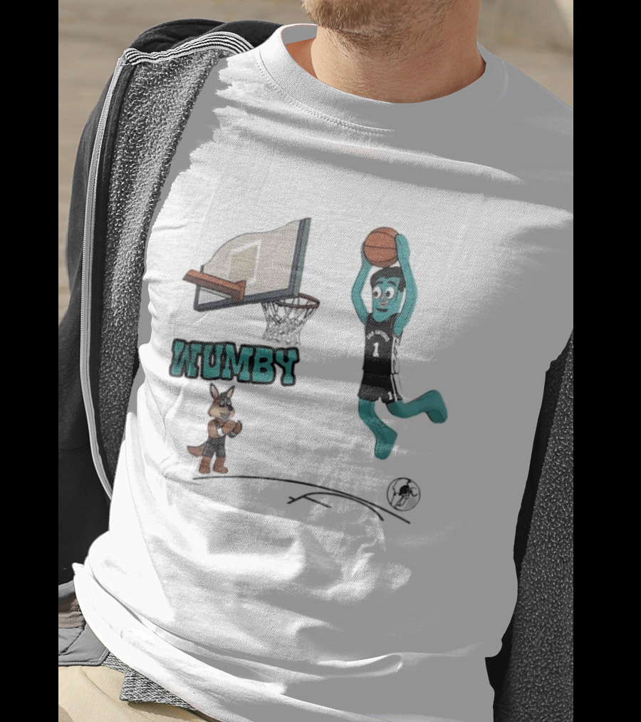 San Antonio Spurs Wumby Dunk Basketball Animated T-Shirt